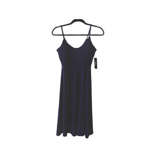 Lulus A-line Dress Solid Navy Blue Spaghetti Strap Knee-length NWT Small Women’s